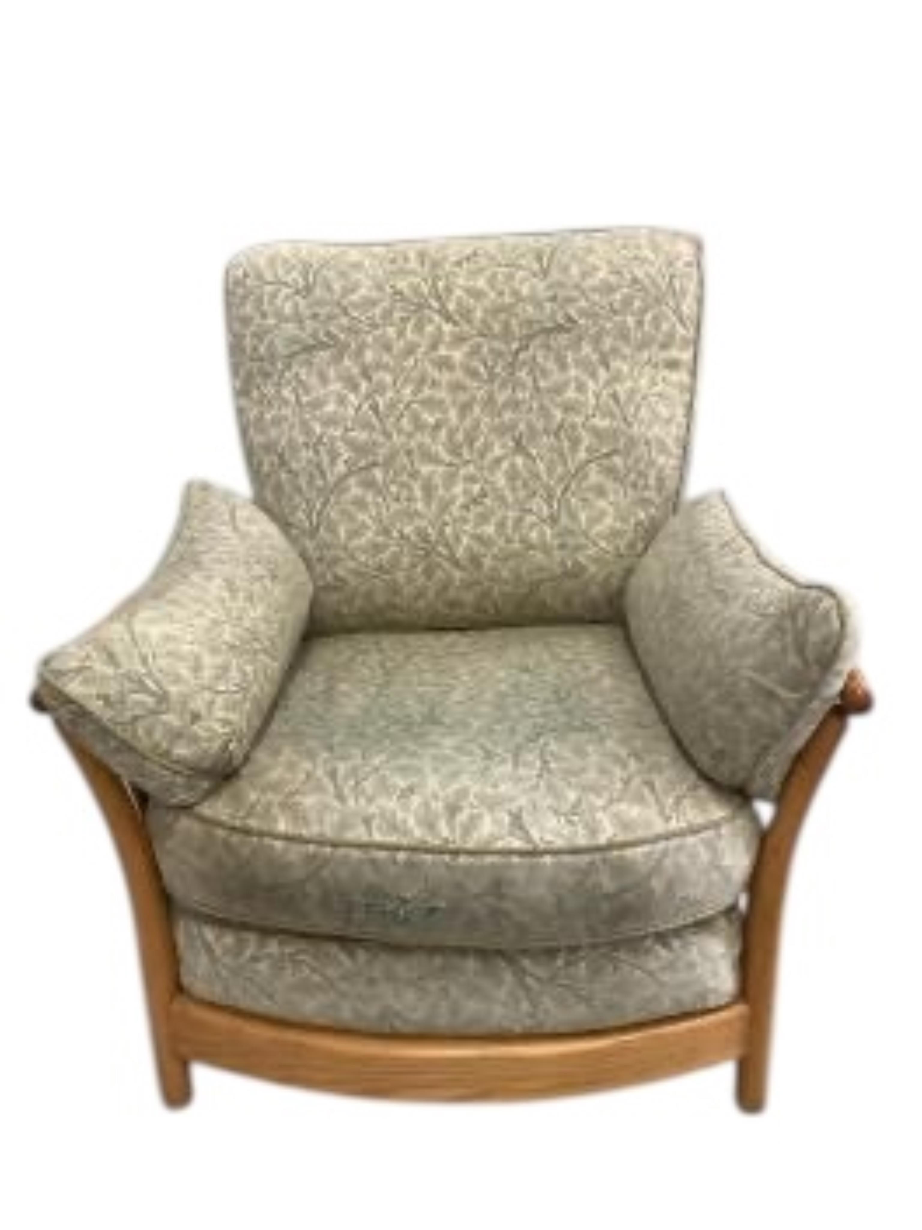 An Ercol ash Renaissance high back armchair, width 89cm, depth 90cm, height 98cm